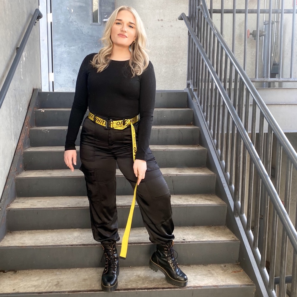 Wild fable satin cargo joggers